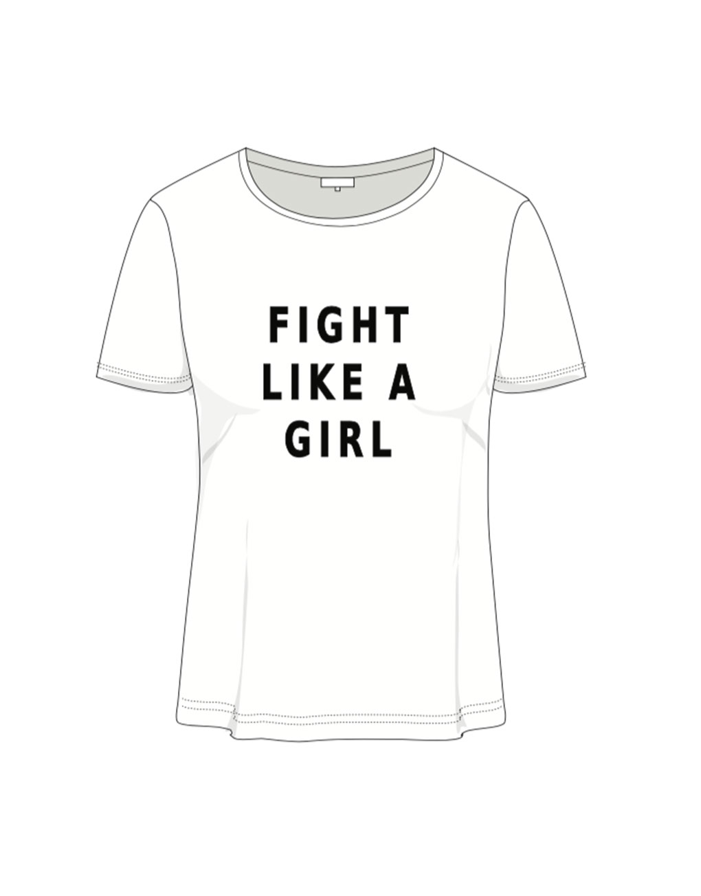 Fight Like a Girl Signature Women's V-Neck T-Shirt